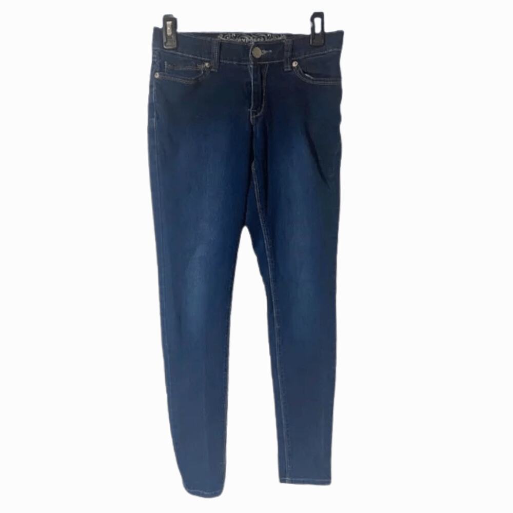 Express Jeans size 4 mid high rise skinny dark wash